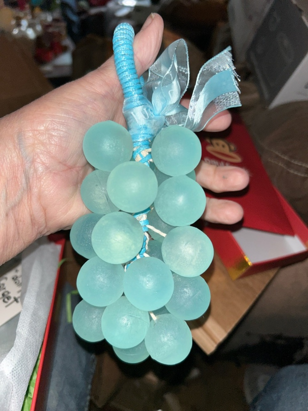 Paul Frank Aqua Blue Bath Bead Back Scrubber